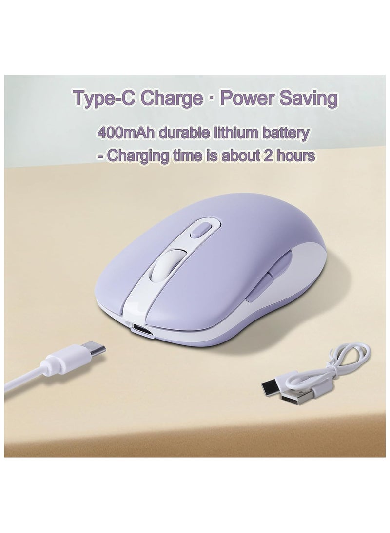 general Wireless Mouse, Dual Mode Computer Mouse, 2.4G Optical Mouse with USB Receiver, Rechargeable Bluetooth Mouse, DPI Adjustable,3 Device Connection, Cordless Mice for Laptop, PC - Image 5