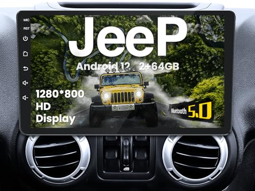 Jufodrca 4Core64G Car Radio Stereo for Jeep Wrangler JK 20072017 Upgrade 101 Inch 1280 800 HD Touch Screen Replacement with CarPlay Android Auto 5GWIFI Bluetooth 50 GPS - Image 1