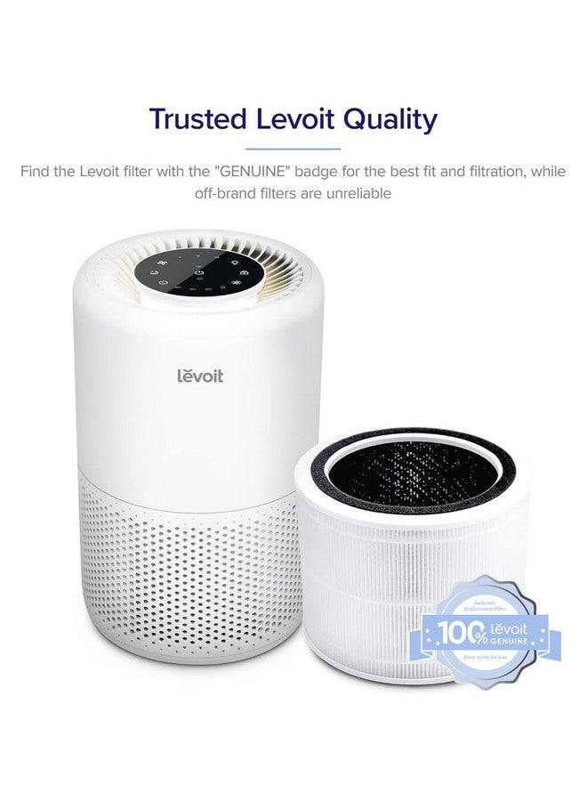 LEVOIT LEVOIT Core 200S-P Replacement Filter, Genuine Core 200S-RF Air Purifier Filters, Supports HEPA Sleep Mode, High-Efficiency Activated Carbon for Removal of Smoke, Odor, Allergens, Pollen, 2 Pack - Image 2