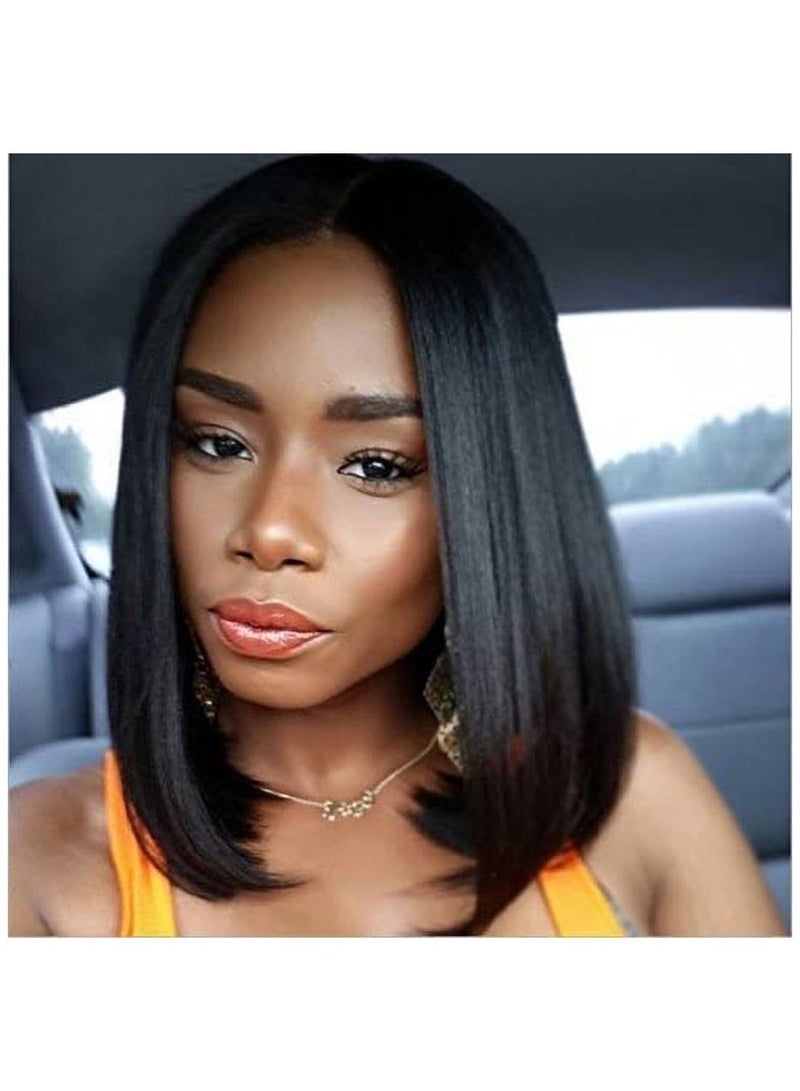 Estelle Eestelle Fiber Heat Resistant Wig, Synthetic short Bobo Black Wig for Cosplay, Daily wearing  And Party - Image 2