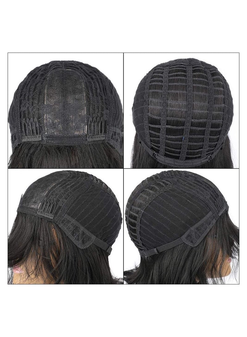 Estelle Eestelle Fiber Heat Resistant Wig, Synthetic short Bobo Black Wig for Cosplay, Daily wearing  And Party - Image 3