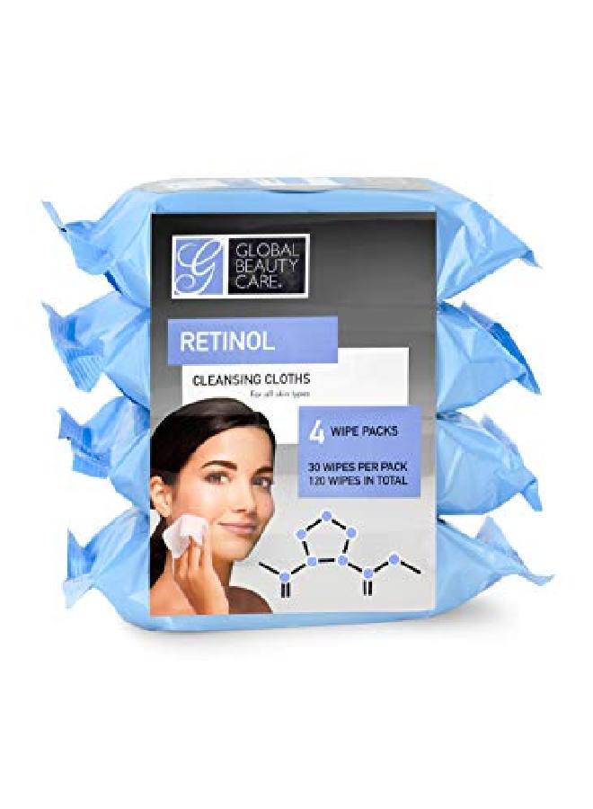 Global Beauty Care Cleansing Wipes 120 Count 4Pack (Retinol) - Image 2