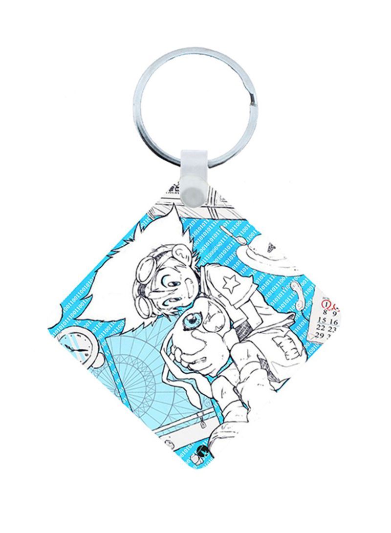 Digi mon Anime Wooden Keychain