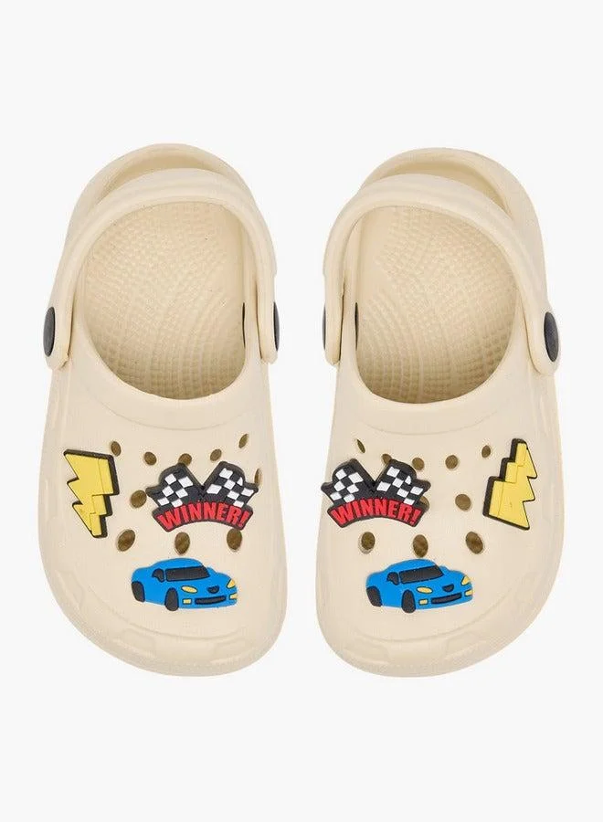 LBL by Shoexpress BEIGE Boys Racing Accent Clogs with Backstrap for Men | Best Price UAE