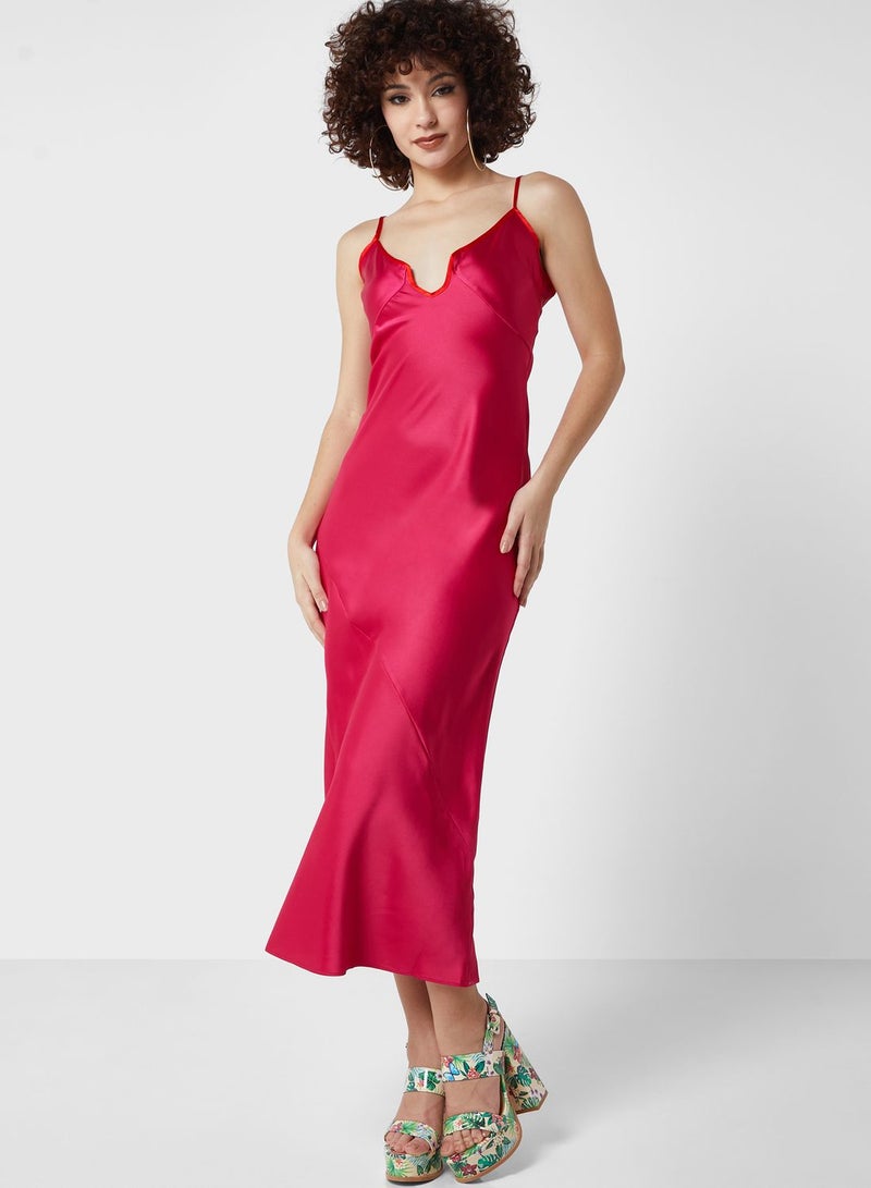 Never fully Dressed Satin Slip Dress - Image 4