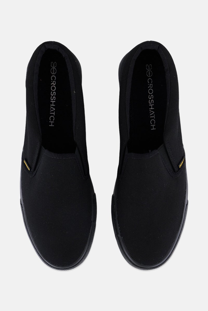 CROSSHATCH أحذية خارجية للرجال سهلة الارتداء، سوداء - Image 2