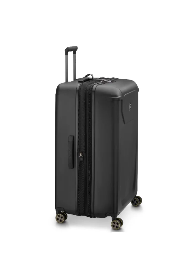 PEUGEOT Voyages Zip 81 cm Hardcase 4 Double Wheel Expandable Check-In Luggage Trolley - Black