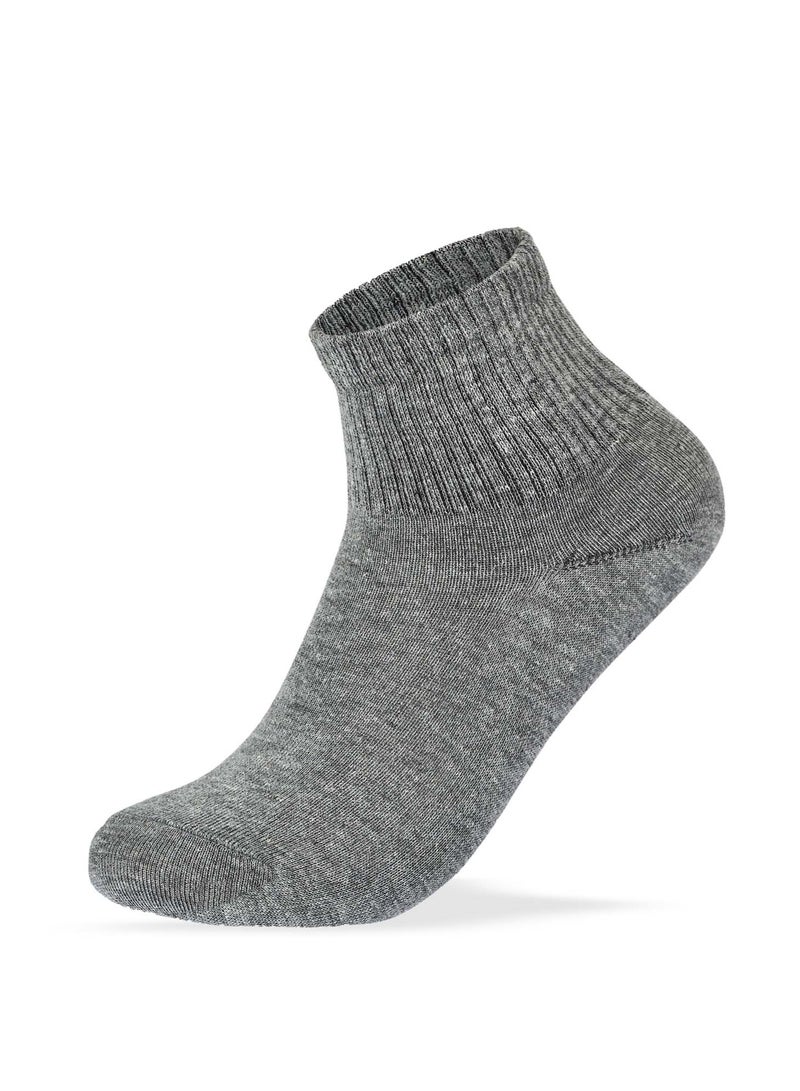 SAM SOCKS Kids Set of 3 Half Long School Plain Socks White-Grey-Blue size 26-29 EU - Image 2