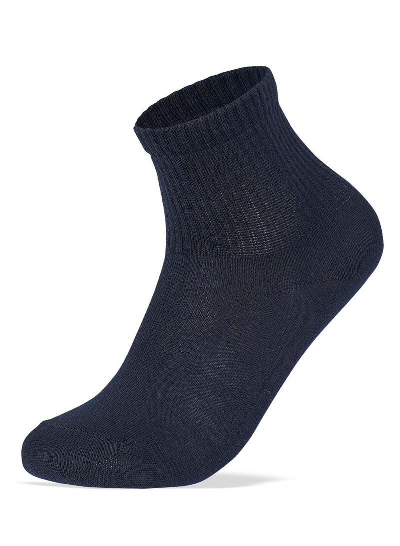 SAM SOCKS Kids Set of 3 Half Long School Plain Socks White-Grey-Blue size 26-29 EU - Image 4