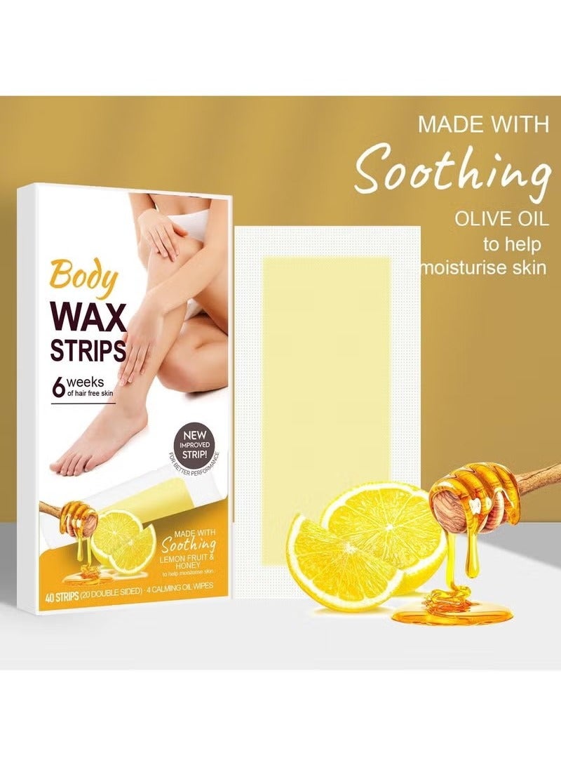 SUMAX Wax Strips - 40Pcs Hair Removal Wax - Professional Non-Woven Hair Removal Paper Strips, Suitable for Face, Body, Legs, Underarms, Etc - Image 2