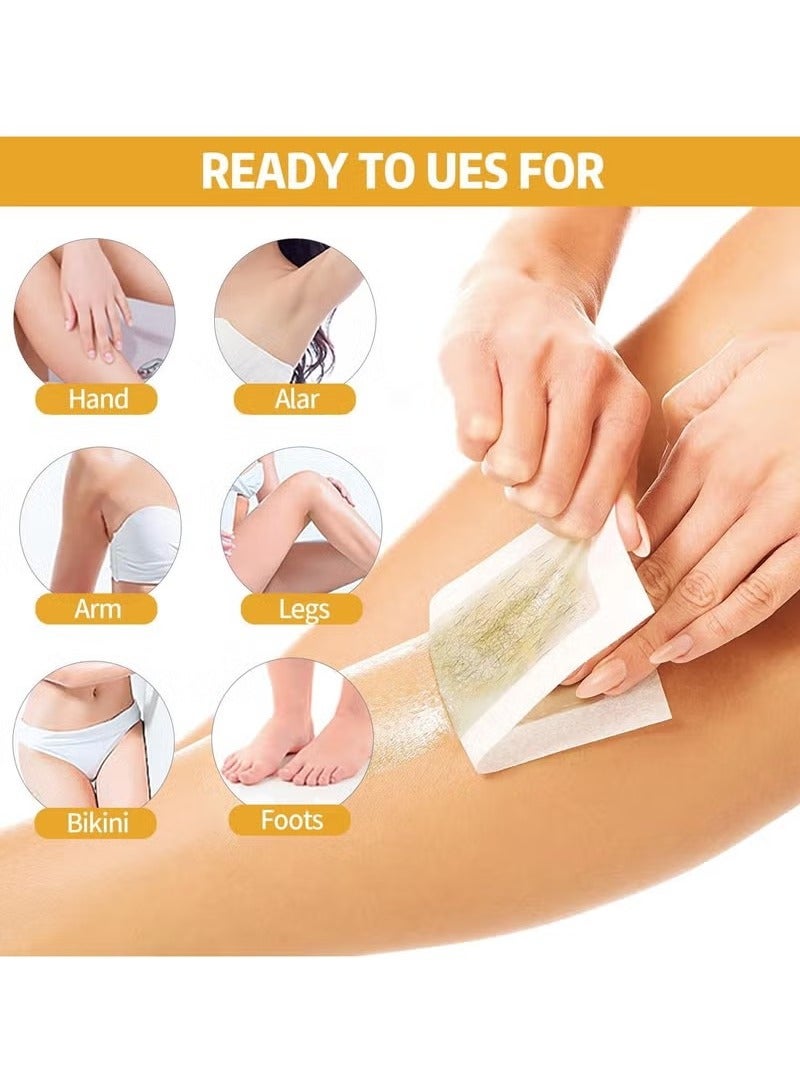 SUMAX Wax Strips - 40Pcs Hair Removal Wax - Professional Non-Woven Hair Removal Paper Strips, Suitable for Face, Body, Legs, Underarms, Etc - Image 3