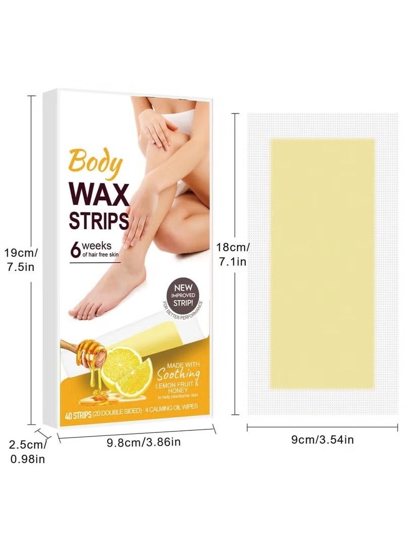 SUMAX Wax Strips - 40Pcs Hair Removal Wax - Professional Non-Woven Hair Removal Paper Strips, Suitable for Face, Body, Legs, Underarms, Etc - Image 5