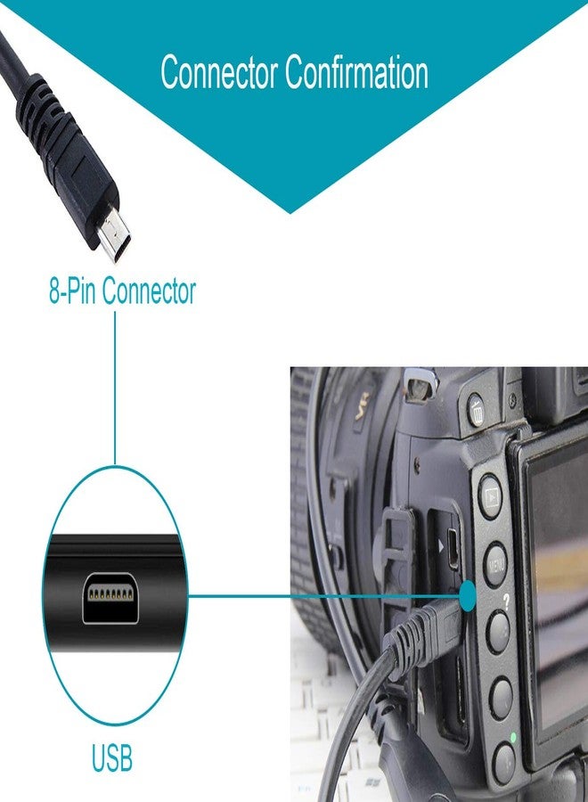 MaxLLTo USB Cable for Olympus Tough FE-3000 FE-250 FE-240 FE-230 190, Extra Long 5ft 2in1 USB Data SYNC-Charge Charging Cable Cord for Olympus FE-3000 FE-250 FE-240 FE-230 190 Camera - Image 3