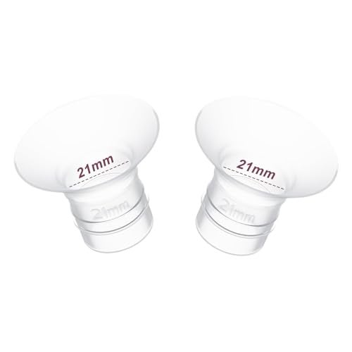JIMOWANG 2pcs Flange Inserts 21mm for 17mm-20mm Nipple Size,Fits for Momcozy S12 Pro/S9 Pro/M5,S9/S12/S19/S21/S23,Elvie,Willow,lansinoh,Medela,Spectra,TSRETE,kmaier,MomMed Breastpump 24mm Flange,Down to 21mm - Image 1