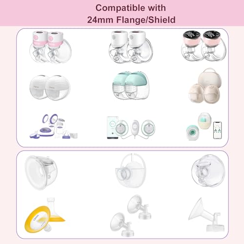 JIMOWANG 2pcs Flange Inserts 21mm for 17mm-20mm Nipple Size,Fits for Momcozy S12 Pro/S9 Pro/M5,S9/S12/S19/S21/S23,Elvie,Willow,lansinoh,Medela,Spectra,TSRETE,kmaier,MomMed Breastpump 24mm Flange,Down to 21mm - Image 4