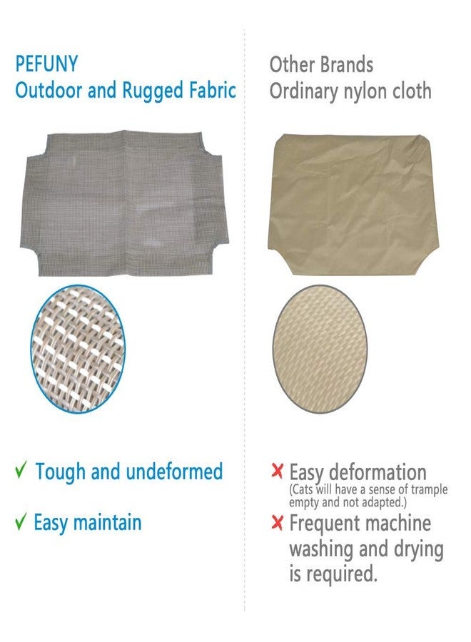 PEFUNY Cat Window Hammock – Mess-Free Waterproof Cats Window Perch for Large Cats, Strong Suction Cup Hammock with Flannel Cover, Indoor Cat Seat, Beige - Image 4