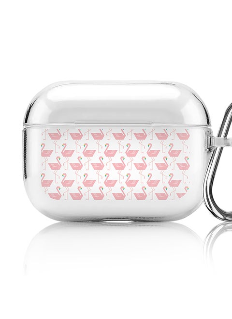 Classic Clear printed Case for Apple AirPods Pro 2nd Generation Thin Transparent Cover [Designed for Apple AirPods Pro 2nd Generation] - Feminine Flamingos
