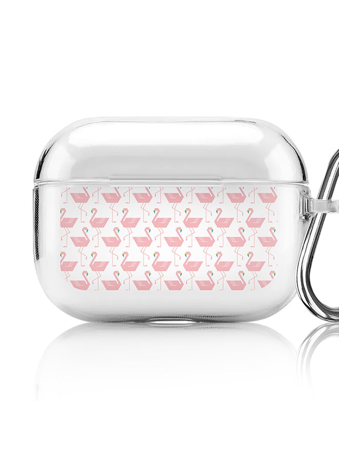 Stylizedd - Classic Clear printed Case for Apple AirPods Pro 2nd Generation Thin Transparent Cover [Designed for Apple AirPods Pro 2nd Generation] - Feminine Flamingos - Image 1