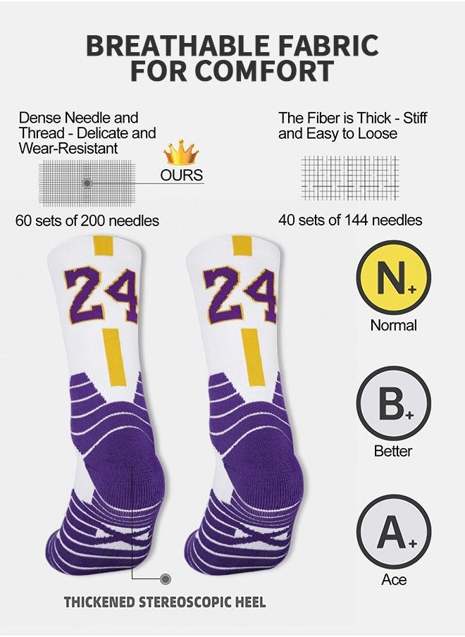 GROIC - Elite Basketball Socks, Athletic Socks with 3D Ankle Protection, Football Socks & Running Socks, Compression Cushion Sport Socks Unisex - Image 1