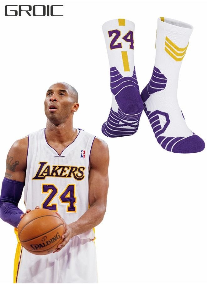 GROIC - Elite Basketball Socks, Athletic Socks with 3D Ankle Protection, Football Socks & Running Socks, Compression Cushion Sport Socks Unisex - Image 1