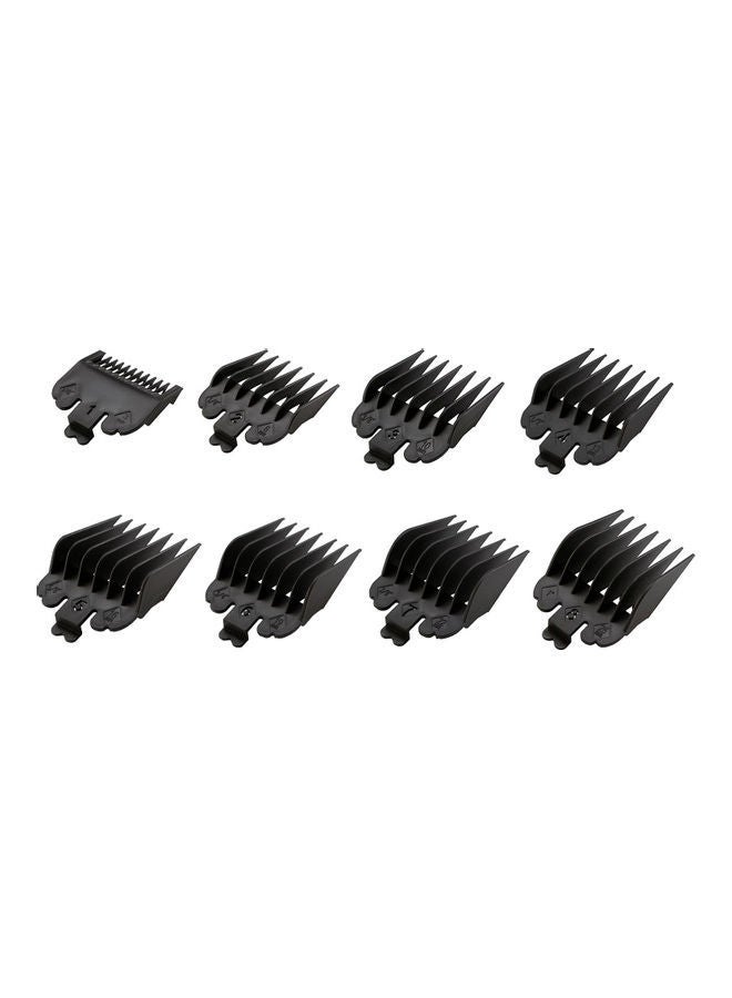 NIBEMINENT 8 Sizes Professional Cutting Guide Comb Set Black - Image 1