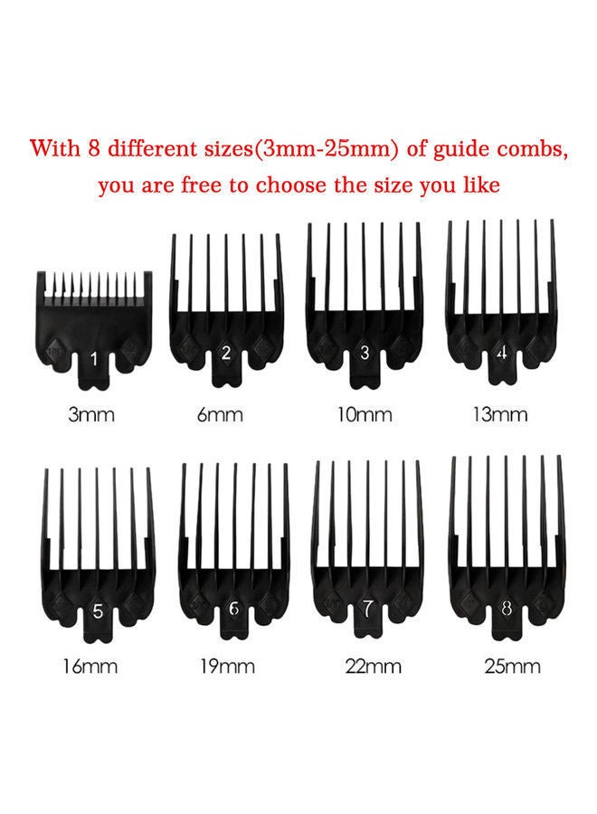 NIBEMINENT 8 Sizes Professional Cutting Guide Comb Set Black - Image 2
