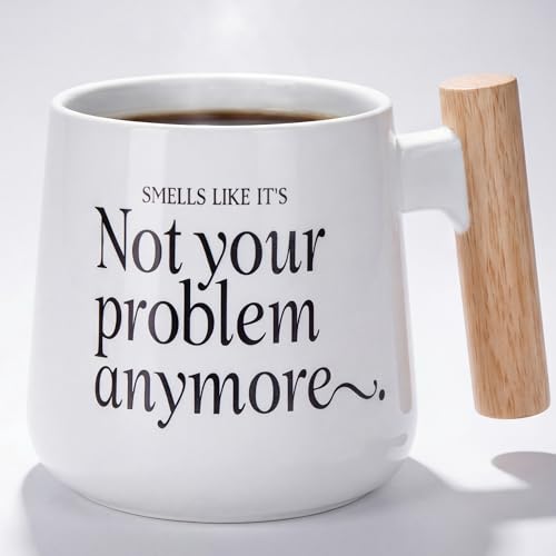 Siko Farewell Gifts for Coworkers - Sarcastic Mug Gift Set with Bamboo Lid, Gold Spoon, Marker - Coworker Leaving Gifts for Women Men - Goodbye, Going Away, Retirement Gift - Nordic Ceramic Coffee Cup - Image 1