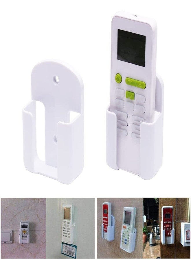 MGGi 2 Pack Remote Control Holder Rack Wall Mounted Air Condition TV Remote Storage Box Organizer, Wall-Mounted Organizer Self Adhesive Media Storage Box Case for Air Conditioner Controller - White - Image 2