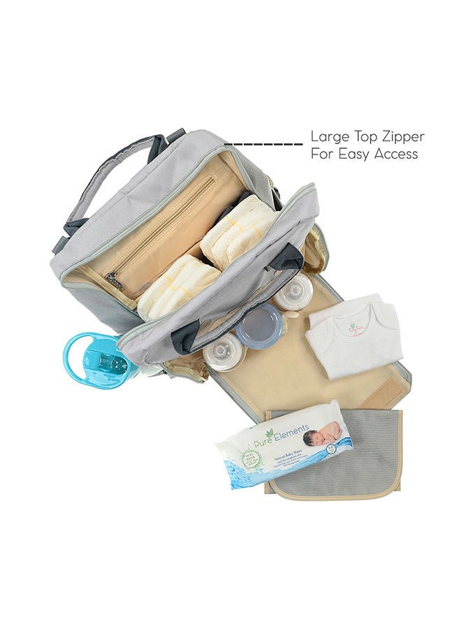 Baby Diaper Bag Backpack 13 Storage Compartments And 3 Insulated Changing Mat