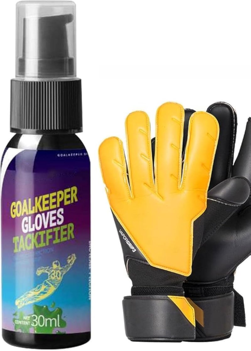 MD Stay Fit Goalkeeper Gloves Tackifier Spray, 30ml, Professional Grip Enhancement for Wet Conditions