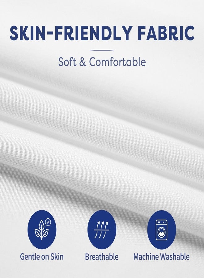 Comfyanno Cot Sheets for Daycare Standard Size - 23" x 51" - 10 Pack Bulk - Daycare Essentials - Soft & Comfortable Brushed Microfiber - Fitted Cot Cover - for Preschool Kids Nap Time - White - Image 3