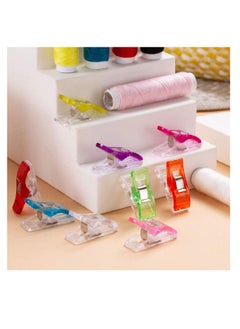 Generic 100 PCS Craft Sewing Clips Quilting Clips Multipurpose Plastic Wonder Sewing Binding Clips Fabric Mini Clamps Paper Clips for Sewing Multi-Color Clamps Tools Fabric Sewing  - Image 4
