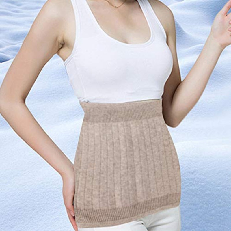 Unisex Warm Soft Cashmere Waist Warmer Wool Warming Belt Elastic Lower Waist Support Camel - Image 3