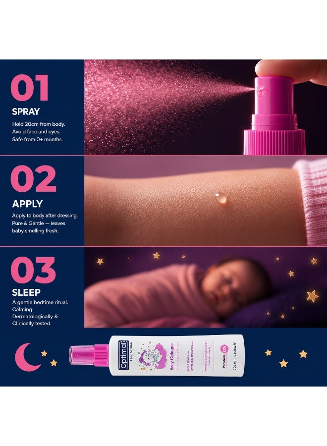 Optimal Baby Cologne Pink – Gentle Fresh Scent, Dermatologically Tested, Paraben-Free (300ml) - Image 2