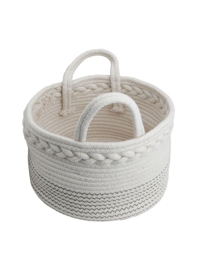 Alsaif Cotton Baskets Set 3 Pieces White  - Image 3