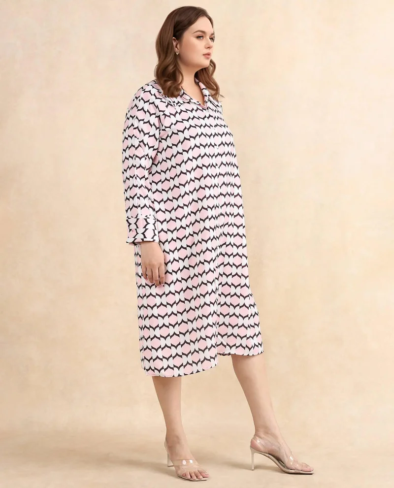 Rareism Women's Geometric Printed Dress