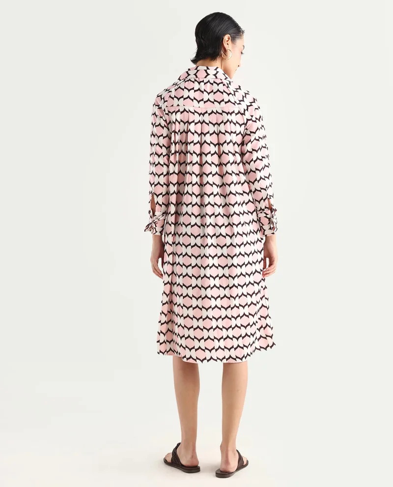 Rareism Women's Geometric Printed Dress