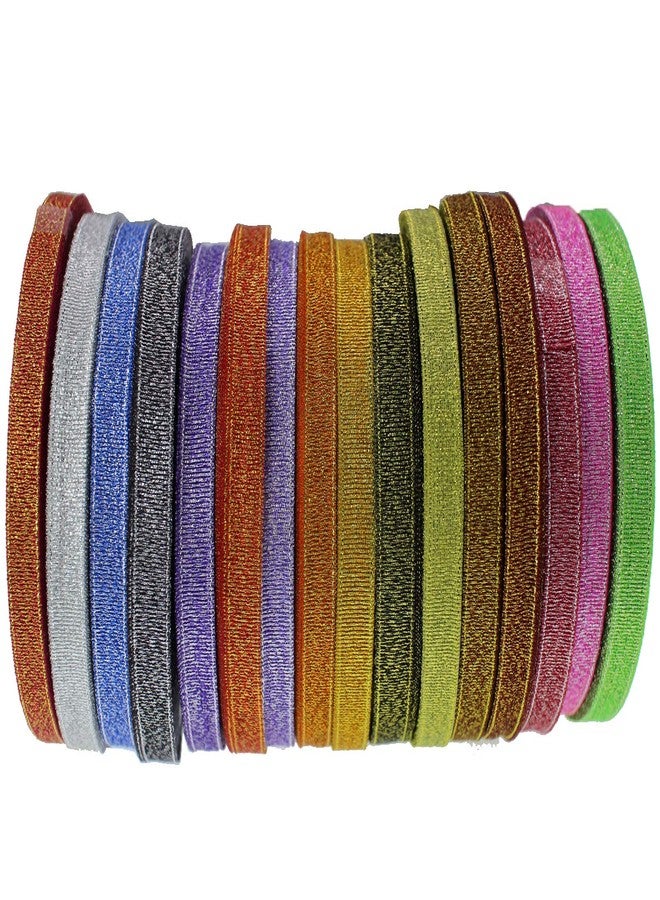 JESEP Glitter Ribbon 3/8 inch 400 Yards Sparkly Metallic Sheer Organza Ribbon for Jewelry Bows, Gift Wrapping, Home Decoration, Party Ornaments & Favor (10mm) - Image 1