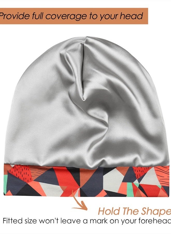 FocusCare Satin Cap for Curly Hair Sleeping Silk Adjustable Red - Image 3