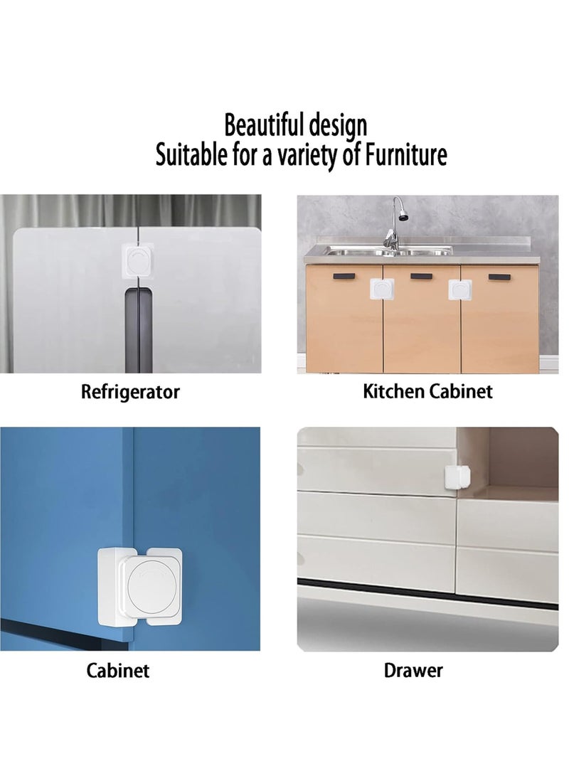 Child Safety Locks 4-Pack, Secure Cabinet and Drawer Locks, Baby Proofing Latches, Easy to Install - Image 3