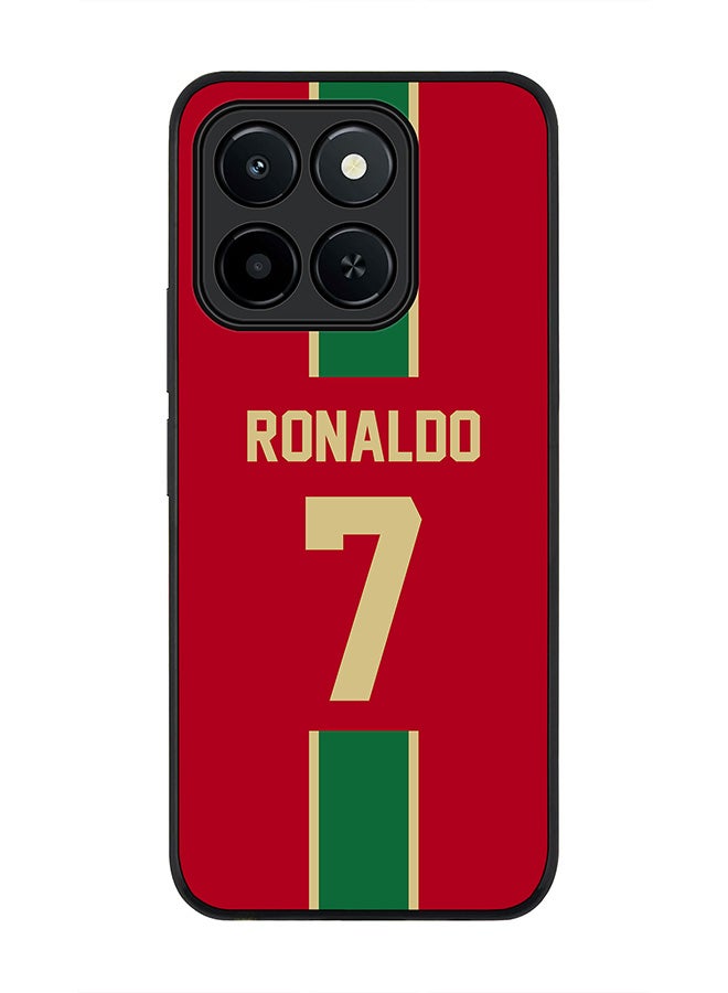 غطاء Honor X6c، حماية كاميرا نحيفة، غطاء هاتف مضاد للصدمات - كرة القدم - البرتغال، رونالدو