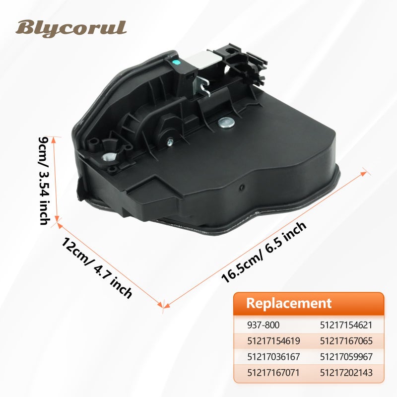 Blycorul Front Left Driver Side Door Lock Actuator Motor, Compatible with BMW 128i 230i 320i 325i 328i 335i 550i 740i M2 M3 M5 M6 X1 X3 X5, Replaces 937-800 51217202143 - Image 4