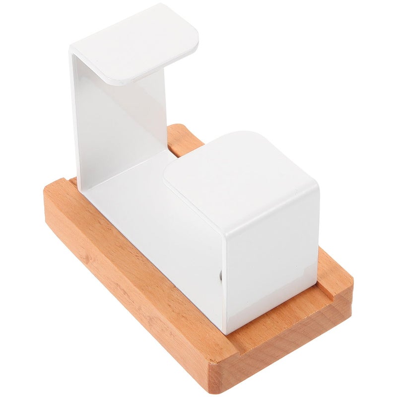 Beech Wood White Non Drill Solid Wood Wall Mounted Bathroom Towel Hook - Image 2