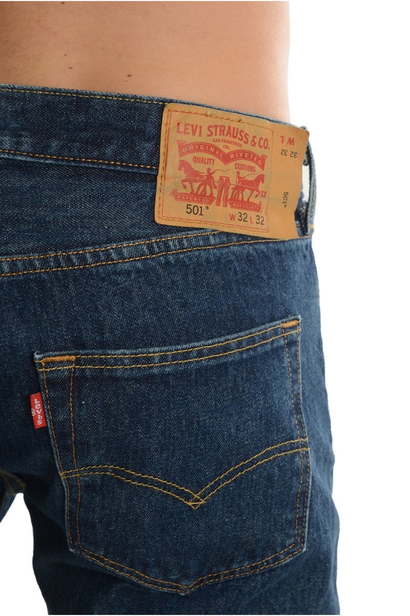 Levi's Men's 501 Original Fit Jeans (Also Available in Big & Tall), Dark Stonewash, 33W x 29L - Image 3