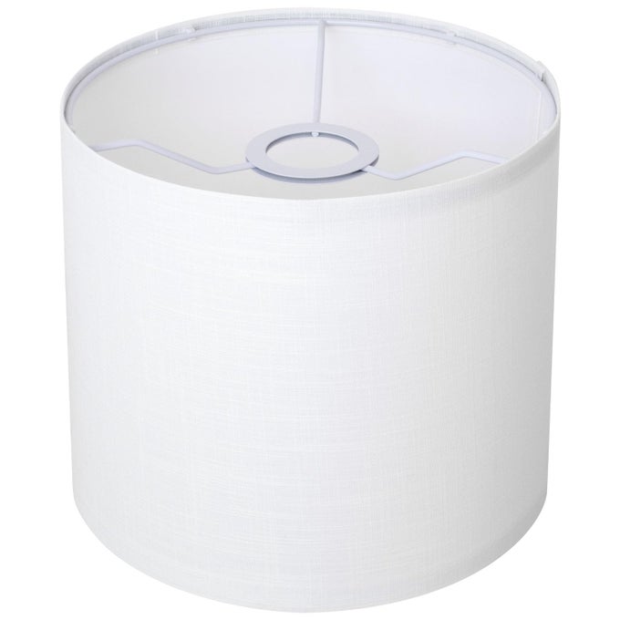 WHITE LINEN SMALL DRUM LAMPSHADE 866 TOP X 866 BOTTOM X 787 HIGH LAMP SHADE LAMP SHADE REPLACEMENT FOR TABLE AND FLOOR LAMPS PENDANT LIGHTHANDCRAFTED LAMPSHADEEASY ASSEMBLY