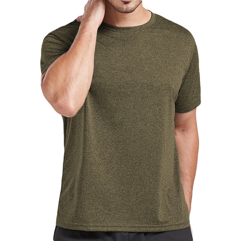 AKAWOOKO 5 Pack Men's Dry Fit T Shirts Athletic Running Gym Workout Short Sleeve Tee Shirts for Men (US, Alpha, X-Large, Regular, Regular, Set 2) - Image 3