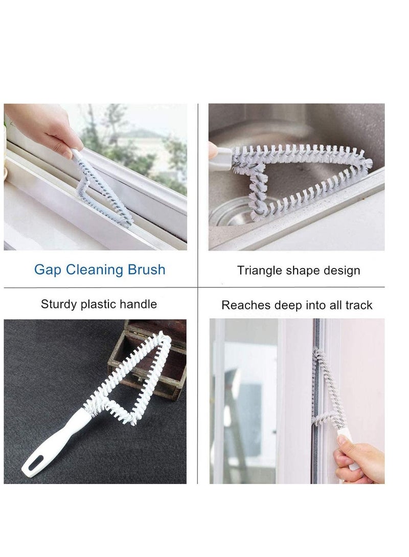 SYOSI Dish Brush Steel Ball Pot Brush Kitchen Crevice Cleaning Brush with Scraper Bathroom Scrub Brush 5PCS Handle Brushes - Image 3