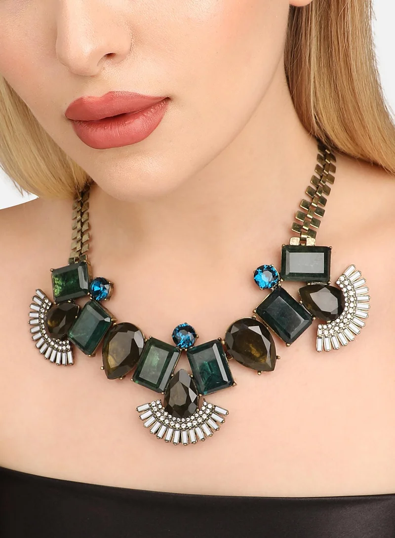 SOHI Designer Statement Stone Artificial Necklace Jewellery