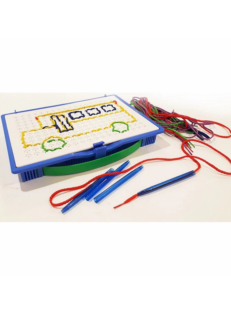 String Pattern Board – Educational Toy to Develop Motor Skills and Creativity for Kids