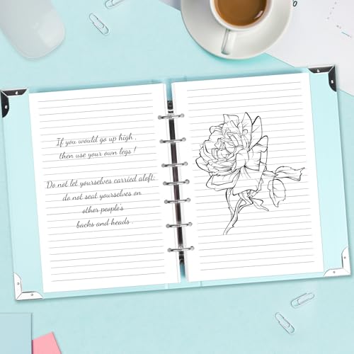 Billtigif A5 Refill Paper, 7-Hole Planner Inserts for A5 Binder Budget Planner Journals Notebook, Loose Leaf Lined Paper with Binder Dividers, 240 Pages 5-1/2" x 8-1/2", White - Image 4
